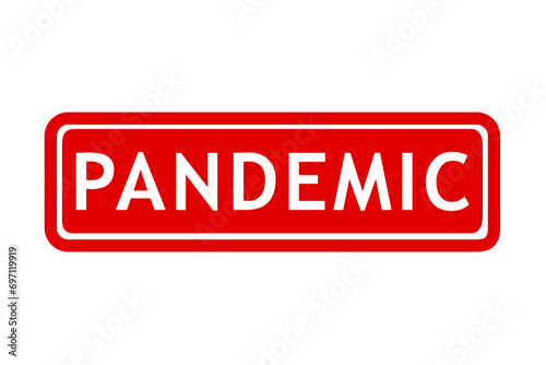 pandemic, simple vector red simple rectangle vector rubber stamp effect