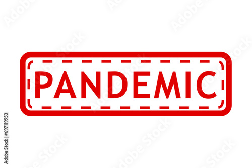 pandemic, simple vector red simple rectangle vector rubber stamp effect