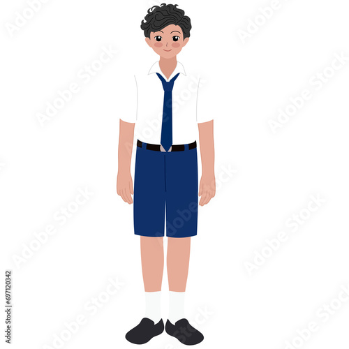 Obraz na plátně indonesia junior high school student cartoon