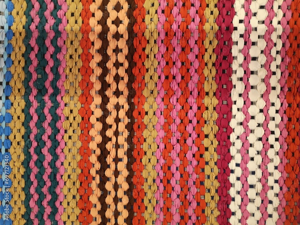 Blanket Detail with Thailand Color Pattern and texture. Blanket Detail with Thailand Color Pattern and texture.