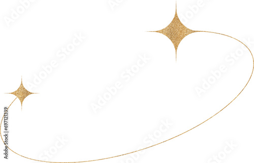 Gold Glitter Oval Frame