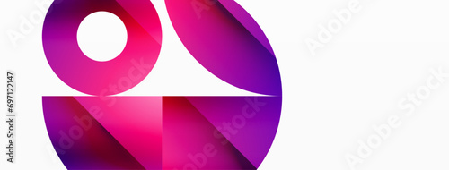 Vector background. Minimalist geometric backdrop adorned with circles and shapes. Abstract art inviting creativity for digital designs, presentations, website banners, social media posts