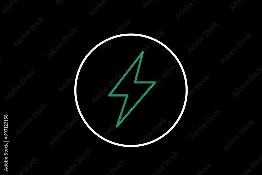 green electricity illustration in dark style. Flat vector illustration. green electricity illustration in dark style. Flat vector illustration.