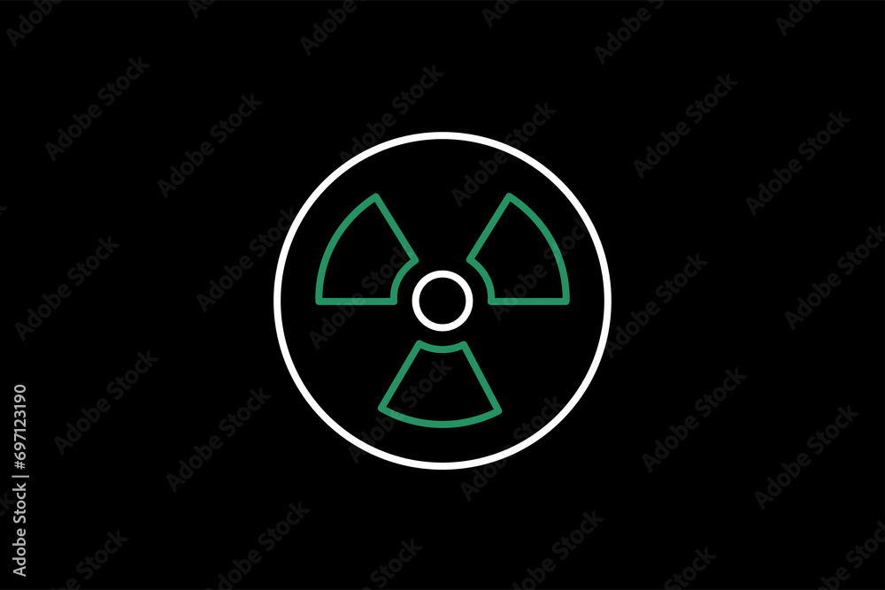nuclear energy illustration in dark style. Flat vector illustration. nuclear energy illustration in dark style. Flat vector illustration.