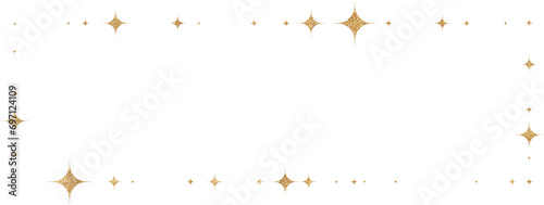 Gold Glitter Star Frame