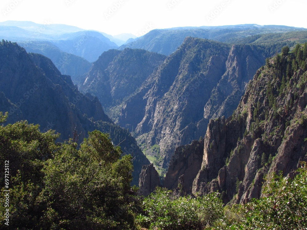 Landscape in Black Canyon of the Gunnison National Park in Colorado