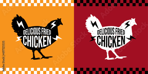 Illustration of chicken,  Delicious fried chicken.