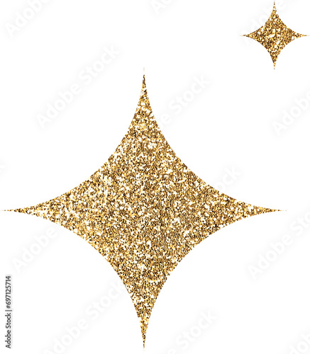 Gold Glitter Stars
