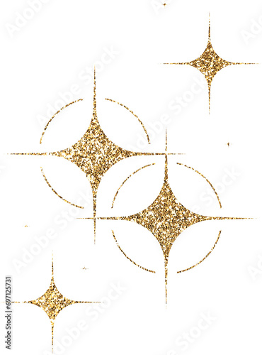 Gold Glitter Stars