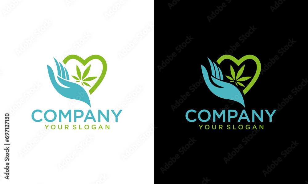 Creative Simple and modern logo design using Heart and Marijuana Leaves. Creative Simple and modern logo design using Heart and Marijuana Leaves.