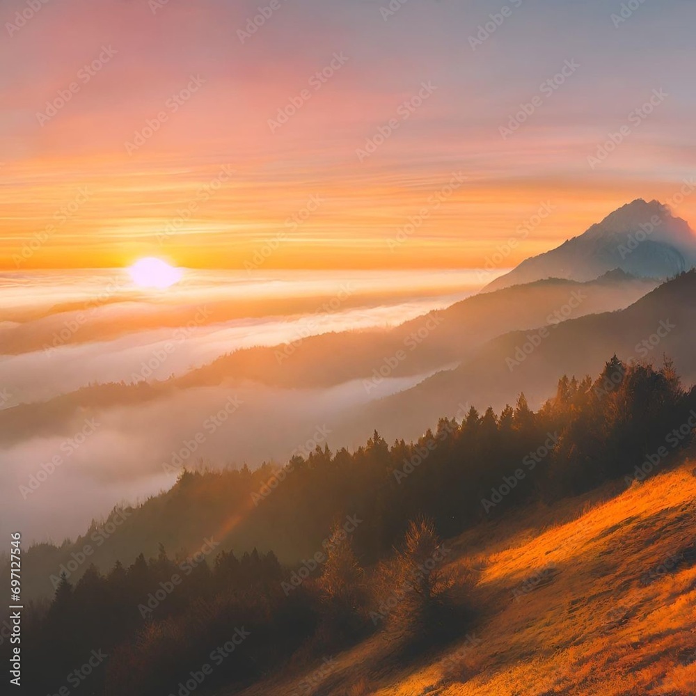 Golden Mountain Sunrise