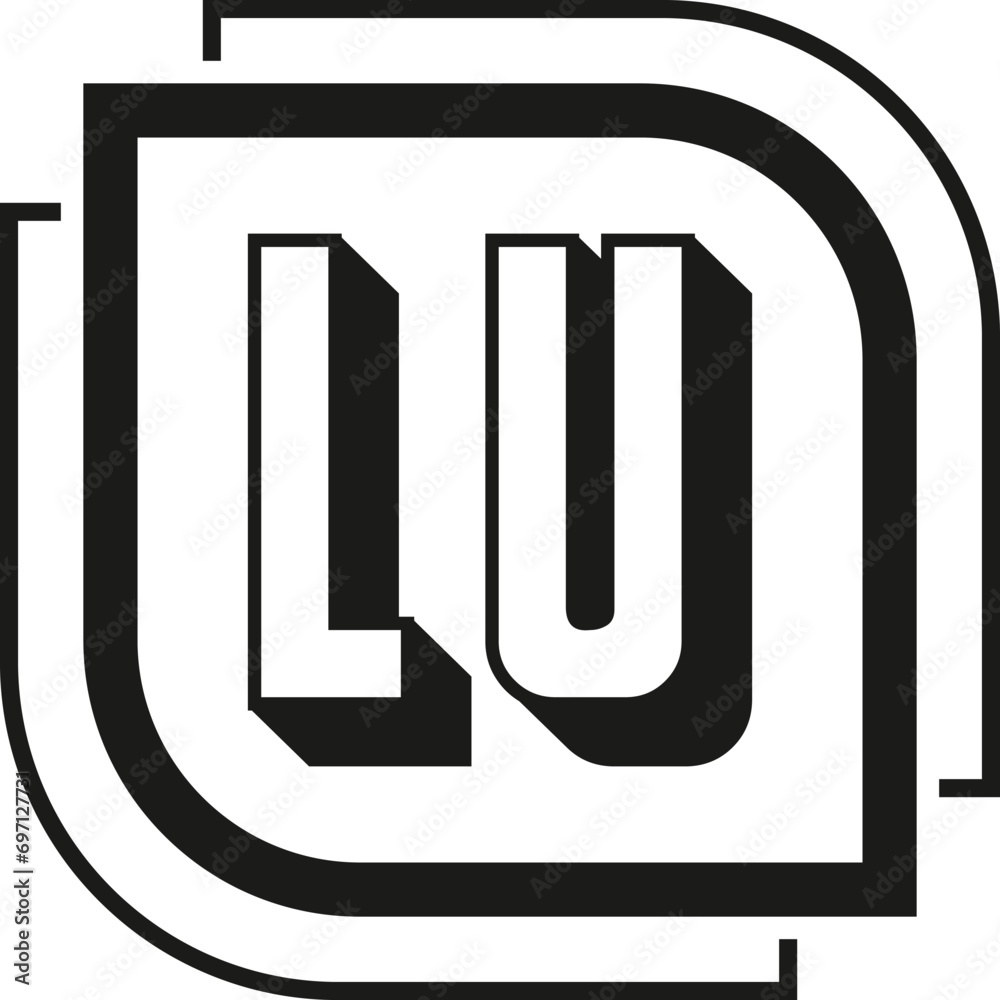 LU letter logo design on white background. LU logo. LU creative initials letter Monogram logo icon concept. LU letter design LU letter logo design on white background. LU logo. LU creative initials letter Monogram logo icon concept. LU letter design