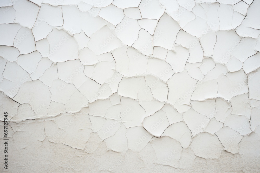 Obraz premium Cracks on the white wall.