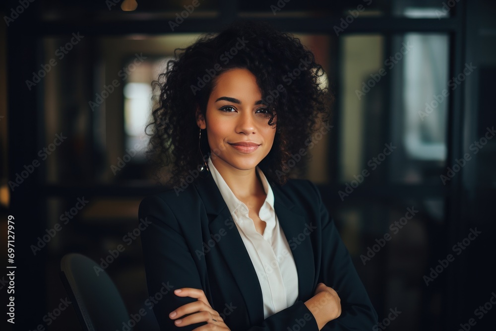 Portrait of a successful businesswoman in an office, professional and empowered. Portrait of a successful businesswoman in an office, professional and empowered.