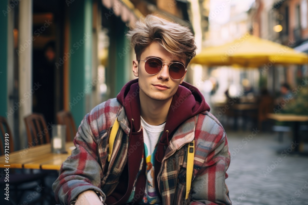 Portrait of a young fashion blogger, trendy and influential. Portrait of a young fashion blogger, trendy and influential.
