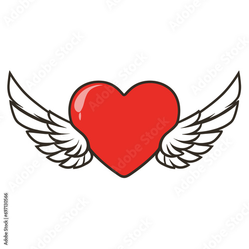 heart with wings illustration vector image  © Jubayer