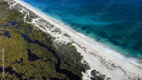 Drone shot of Jurien Bay's littoral