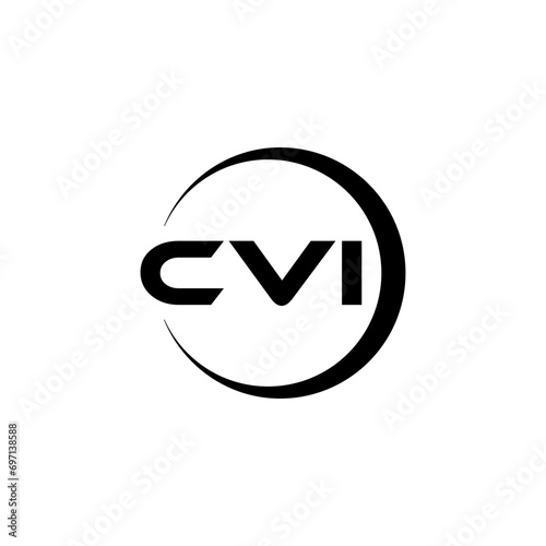 CVI letter logo design with white background in illustrator, cube logo, vector logo, modern alphabet font overlap style. calligraphy designs for logo, Poster, Invitation, etc. photo