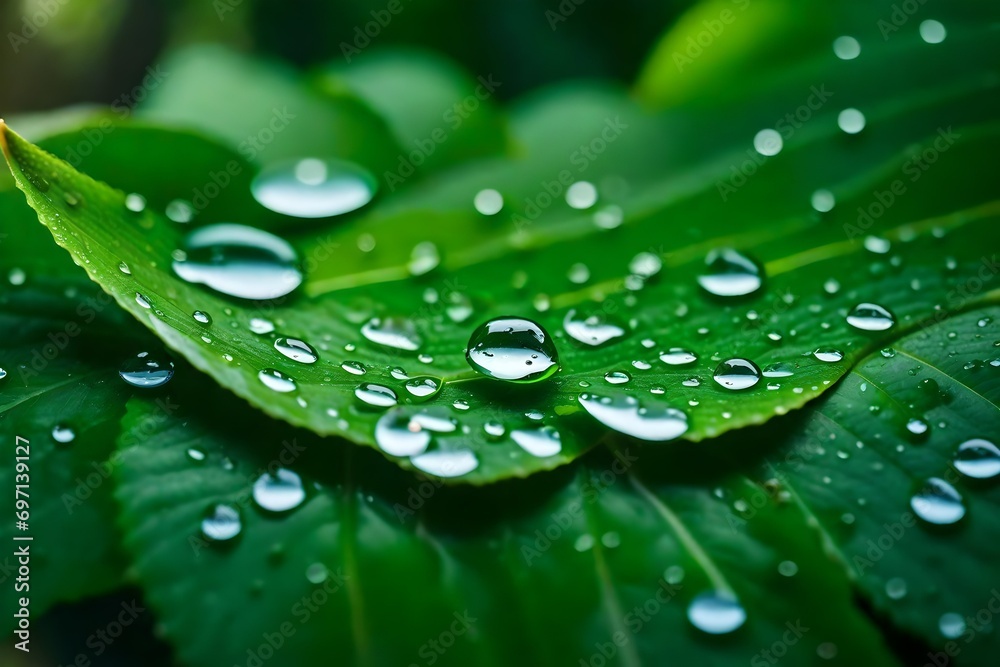 leaf with drops leaf with drops