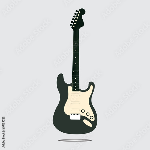 Musical instrument elektrik guitar. Vector.