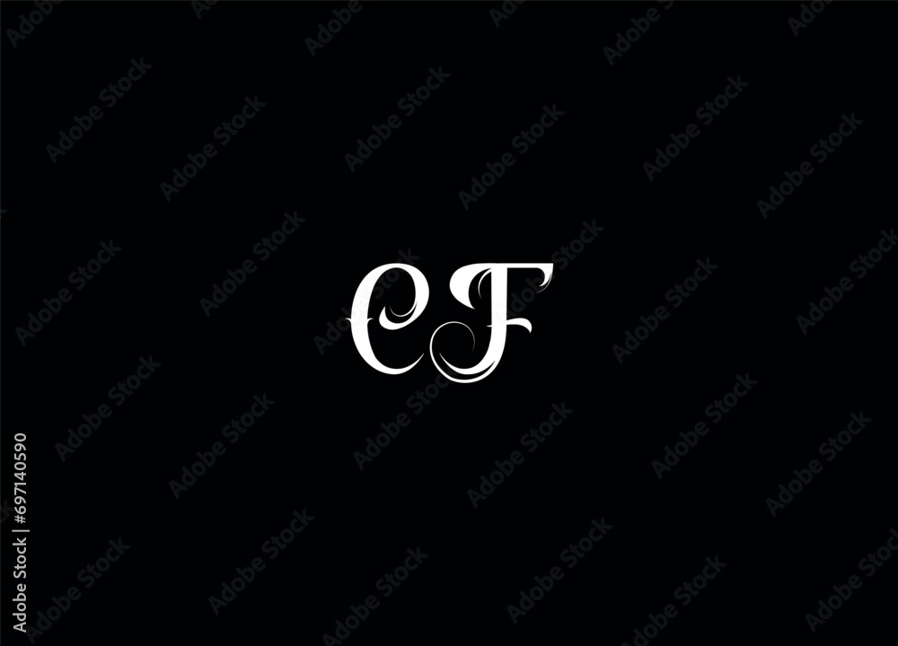 CF  creative logo design and initial logo design