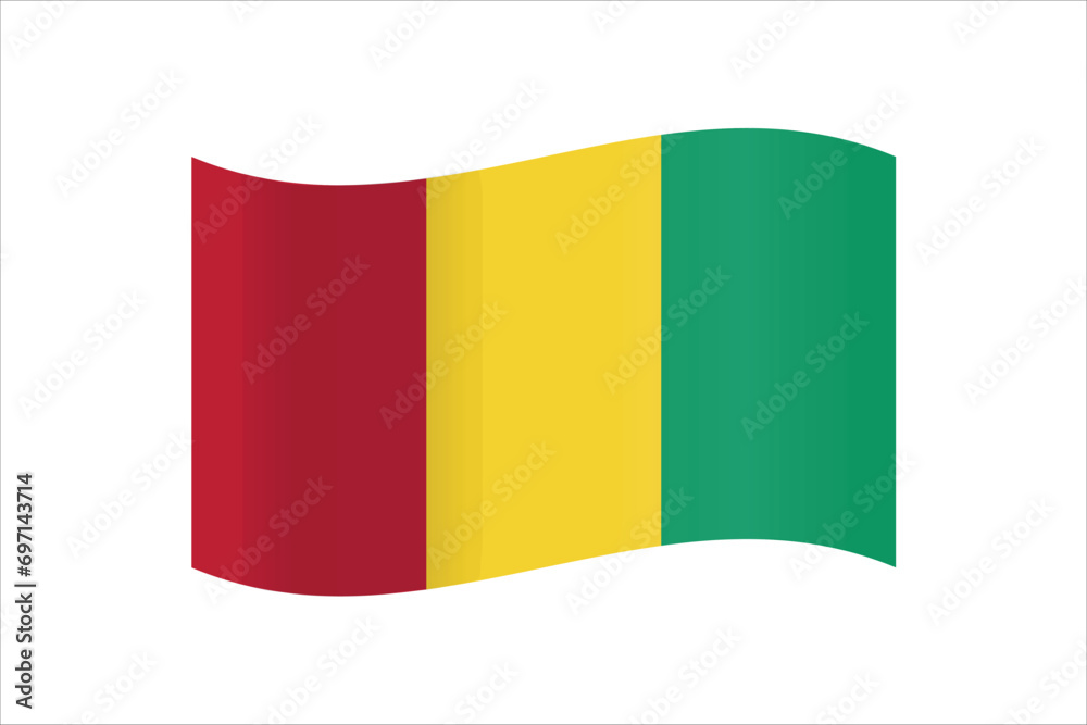 Fototapeta premium Vector Guinea-Bissau flag background illustration texture, green pattern, flag background, green flag,