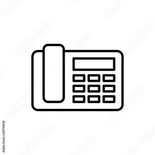 Telephone icons, communication minimalist vector illustration ,simple transparent graphic element .Isolated on white background