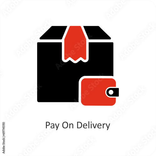 Pay On Delivery icon concept