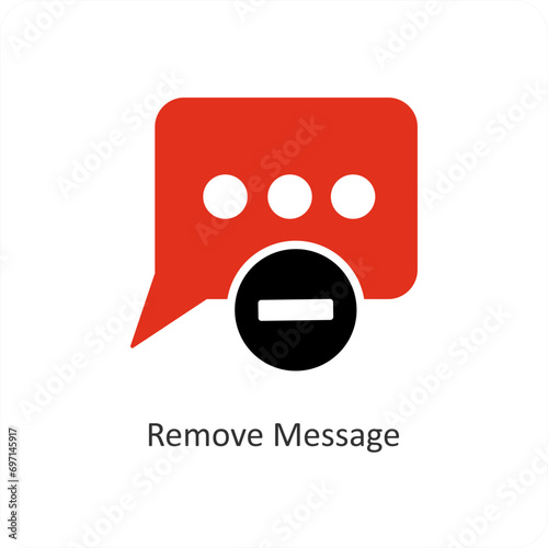 Remove Message and delete icon concept