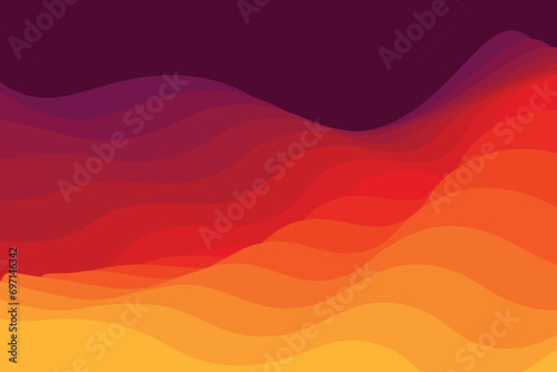 Vector abstract wave line colorful landing page flat background vector design