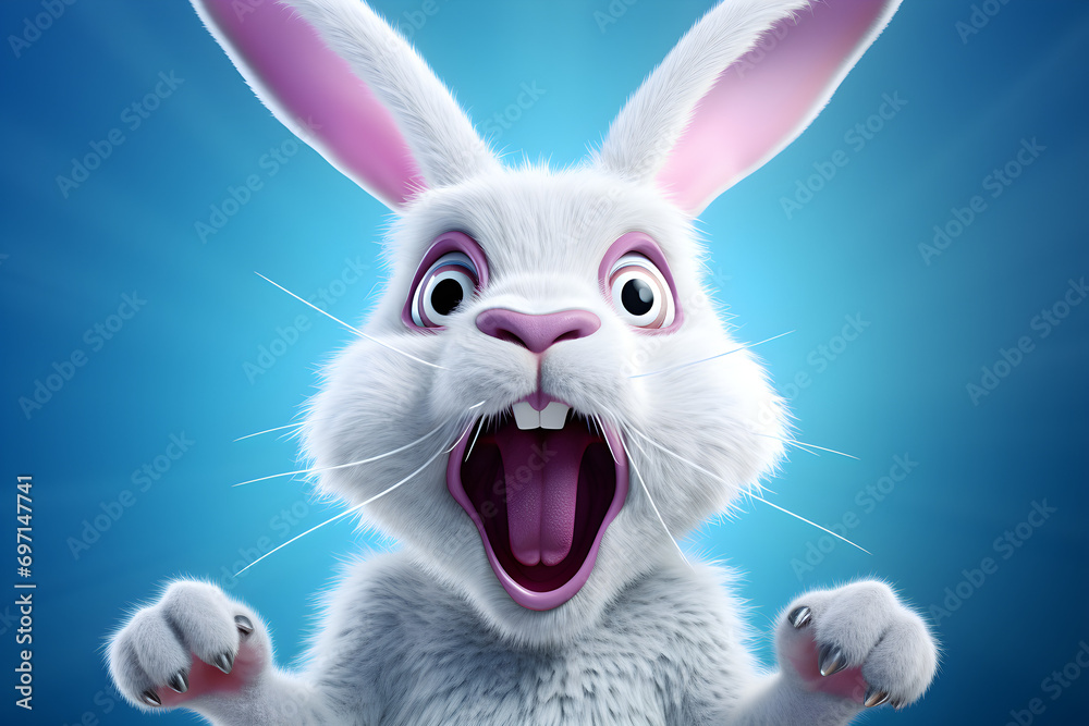 Obraz premium funny Easter bunny 3d art