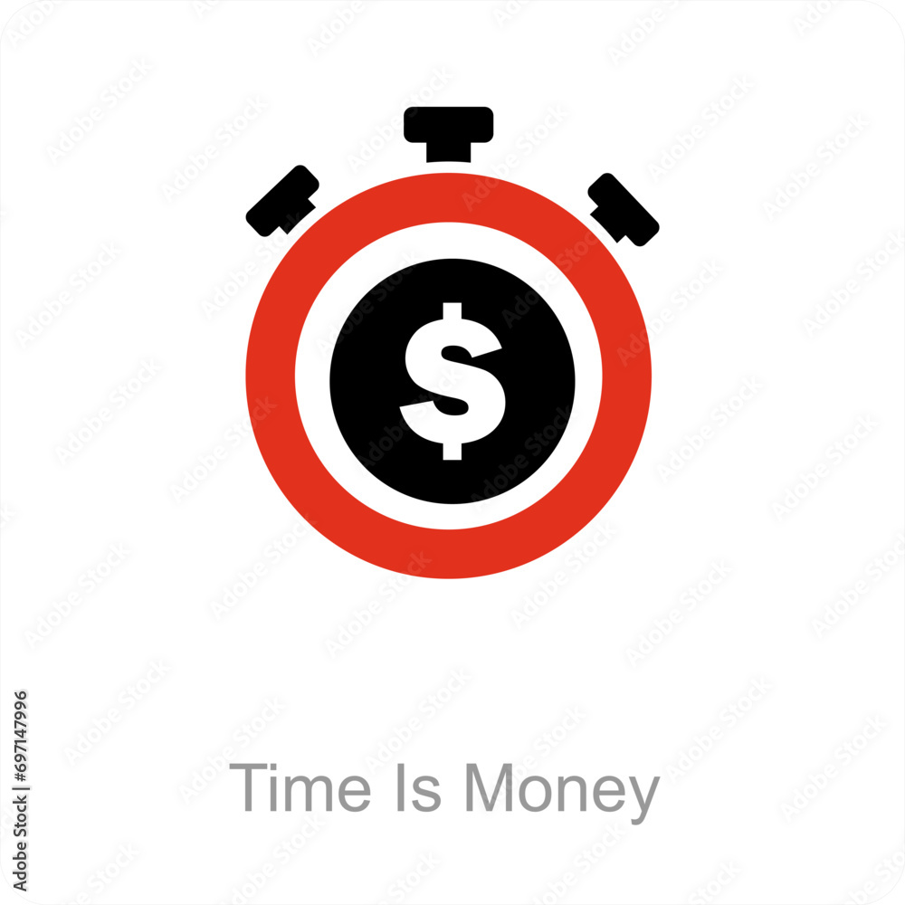 Time Is Money icon concept Time Is Money icon concept
