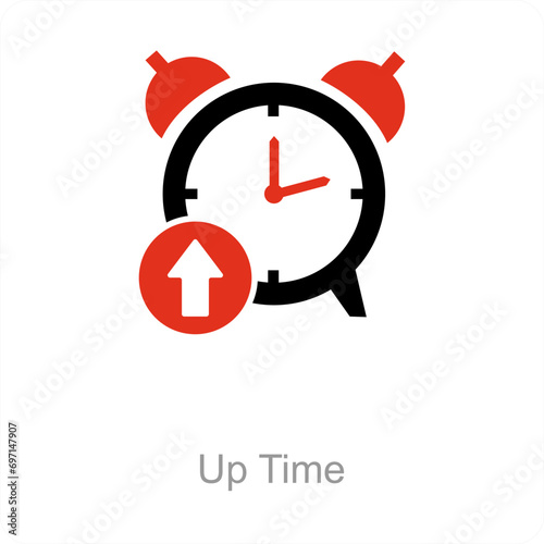 Up Time and time icon concept