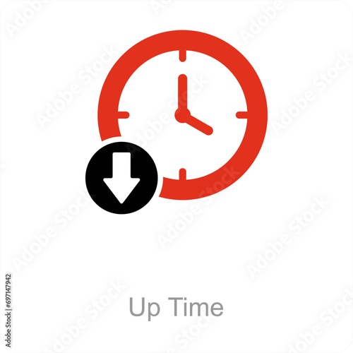 Up Time and time icon concept