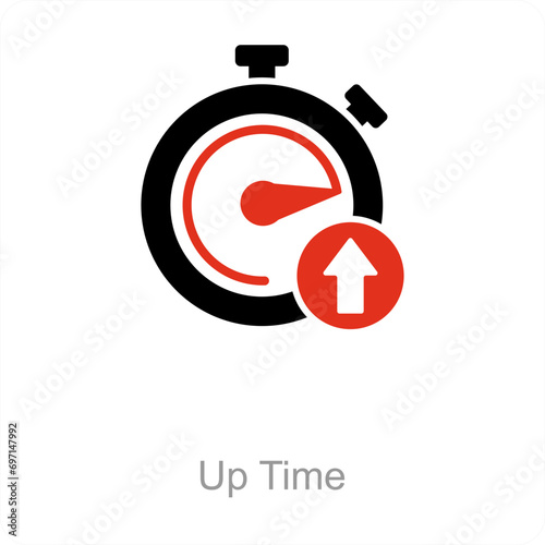 Up Time and time icon concept