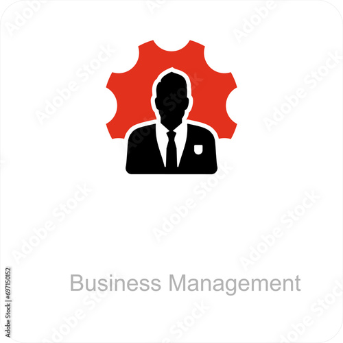 Business Management and management icon concept