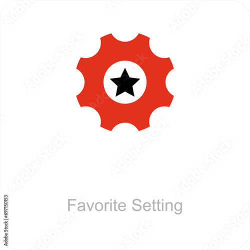 Favorite Setting and configuration icon concept