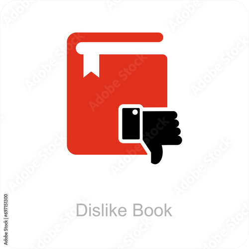 Dislike Book and File Icon Concept