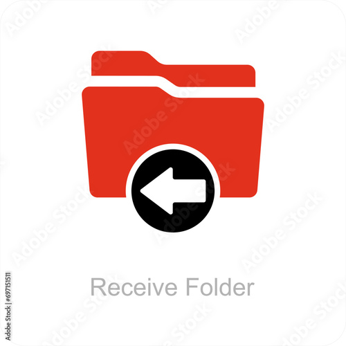 Receive Folder and File Icon Concept