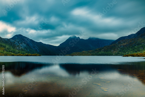 lake and mountains