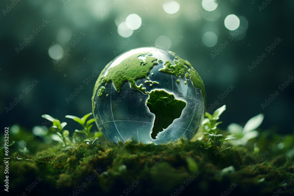 renewable energy light bulb with green energy, Earth Day or environment protection Hands protect forests that grow on the ground and help save the world, solar panels renewable energy light bulb with green energy, Earth Day or environment protection Hands protect forests that grow on the ground and help save the world, solar panels