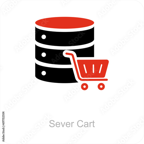 Sever Cart and icon concept