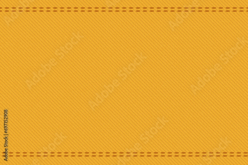 Gold jeans denim fabric texture background realistic illustration. twill fabric pattern. Closeup of cotton jeans textile or denim canvas material with, gold worn jeans textile pattern