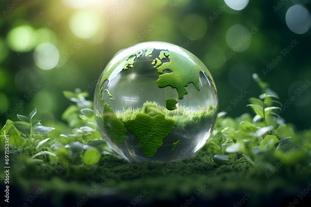 renewable energy light bulb with green energy, Earth Day or environment protection Hands protect forests that grow on the ground and help save the world, solar panels renewable energy light bulb with green energy, Earth Day or environment protection Hands protect forests that grow on the ground and help save the world, solar panels