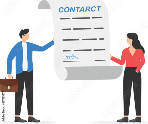 Agreement of business. Concept business vector illustration.


