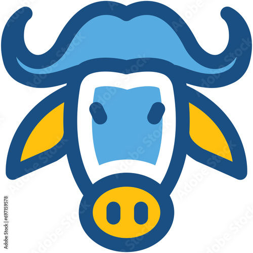 Bull Line Vector Icon
