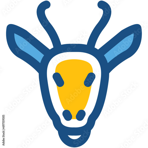 Antelope Line Vector Icon