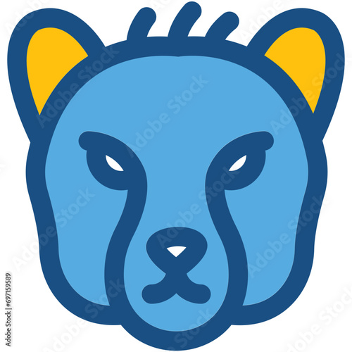 Bear Line Vector Icon photo
