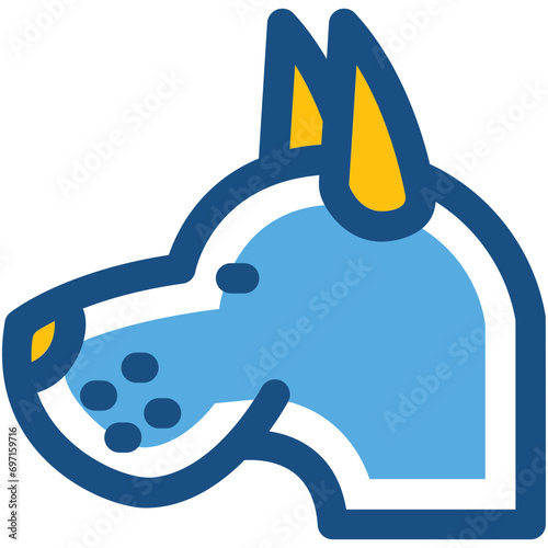 Dog Line Vector Icon