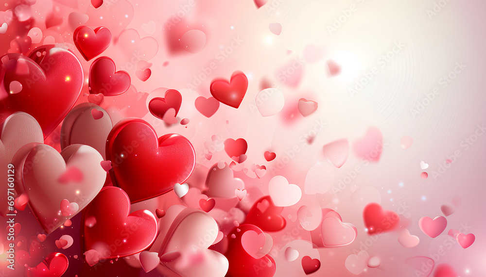 Valentine's Day red and pink hearts background Valentine's Day red and pink hearts background